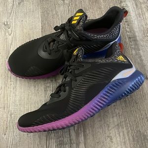 Adidas Alphabounce core black shock running shoes